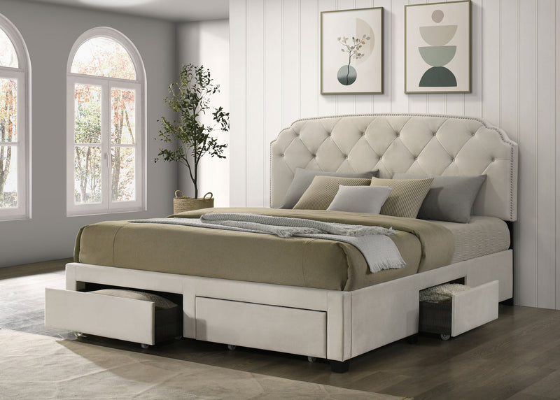 Cama Marianna con Plataforma y Almacenamiento