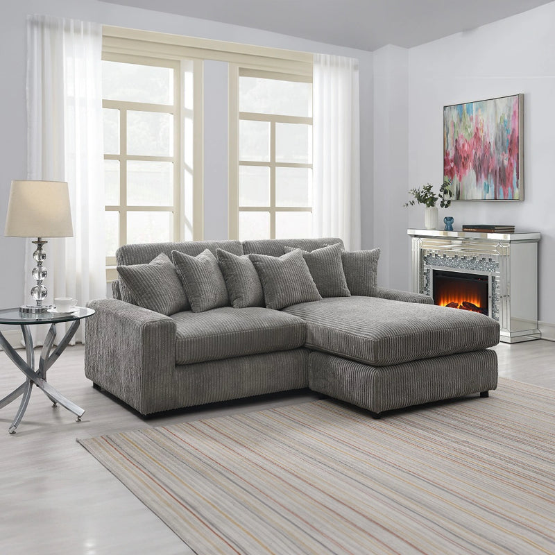 Reversible Sectional Sofa w/6 Pillows