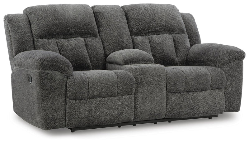 Sofá reclinable Frohn con consola
