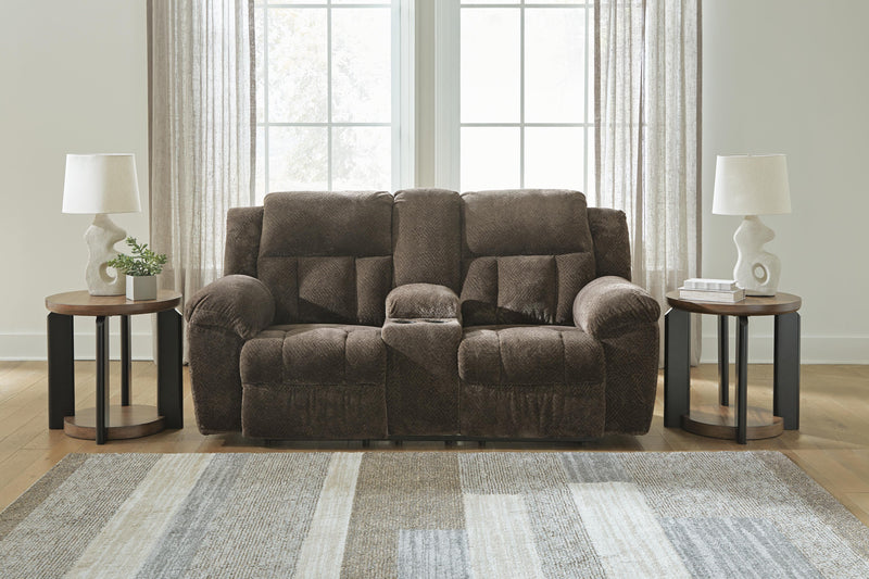 Sofá reclinable Frohn con consola