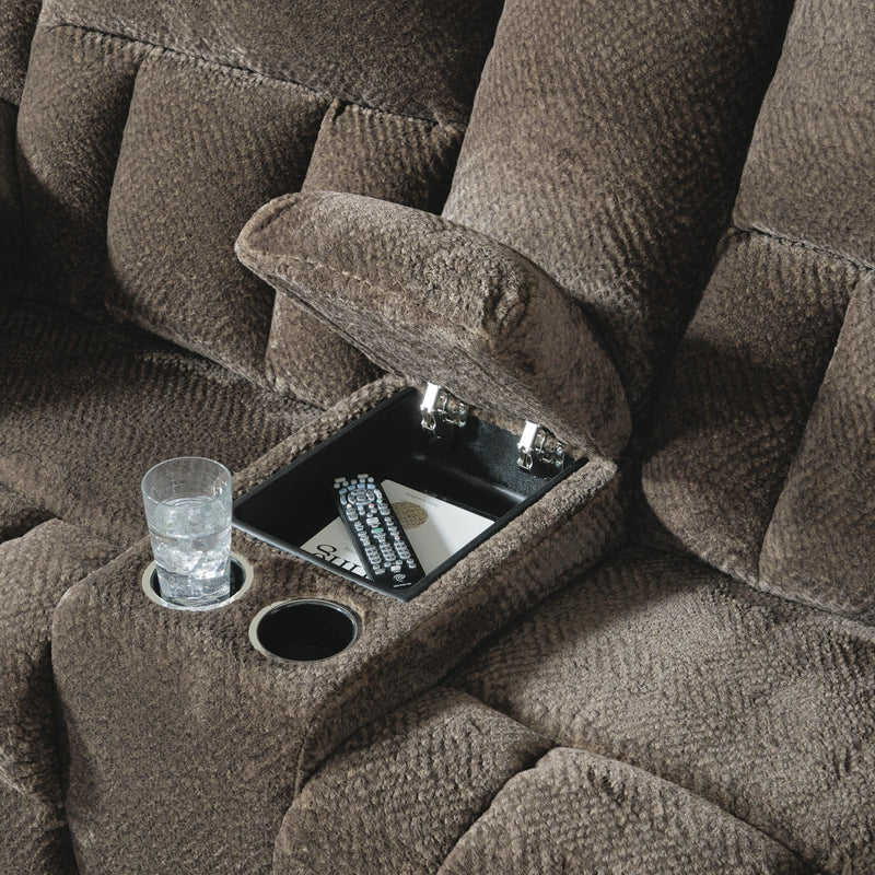 Sofá reclinable Frohn con consola