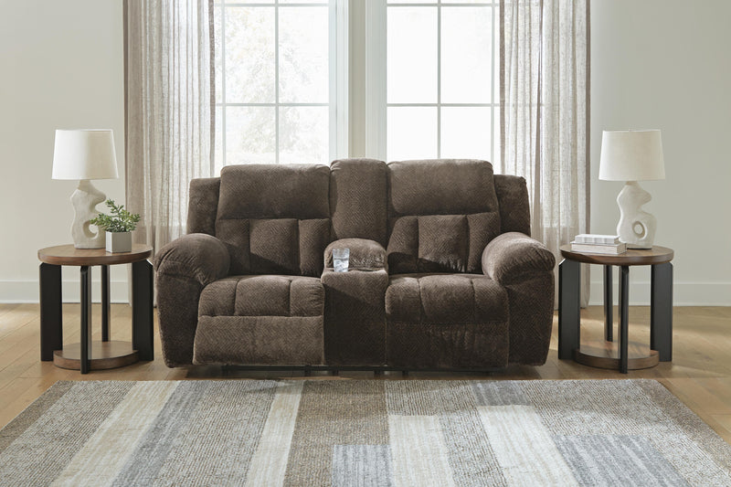 Sofá reclinable Frohn con consola