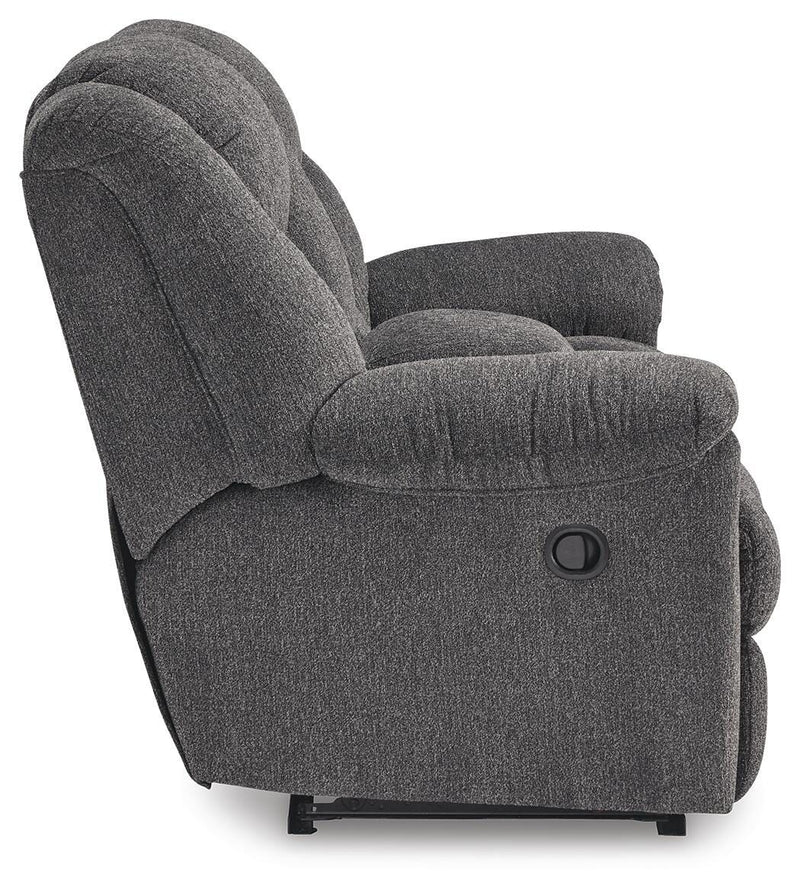 Sofá biplaza reclinable Foreside con consola