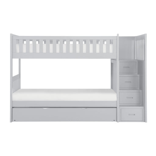 Orion Twin/Twin Step Bunk Bed With Twin Trundle