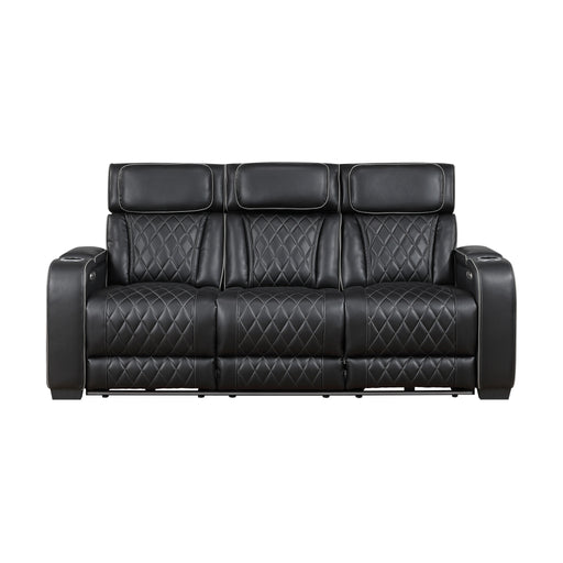 Fairway Power Double Reclining Sofa With Center Drop-down Cup Holders, Power Headrests, Storage Arms(top And Side), Cup Holders And Reading Lights, Two Wireless Chargers, Charging Ports And LED Lighting