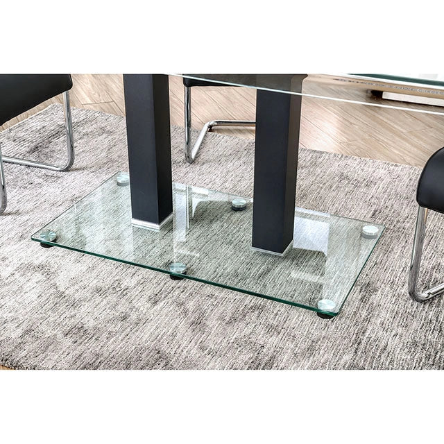 Mesa de comedor Richfield negra/cromada