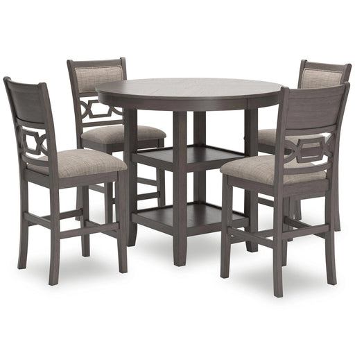 Mesa de comedor a altura de mostrador Wrenning y 4 taburetes (Set de 5)
