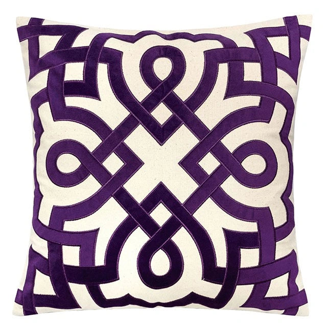 Almohada Jorja morada de 50,8 x 50,8 cm, morada