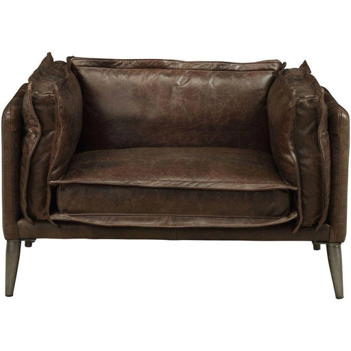Acme Furniture Porchester Chair in Distress Chocolate 52482