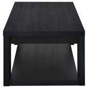 Pavone Open-Shelf Coffee and End Table Set - Black 2-Piece Set