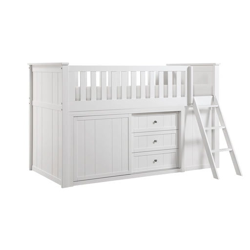 Galen Low Loft Bunk With Bookcase And 2 Dressers