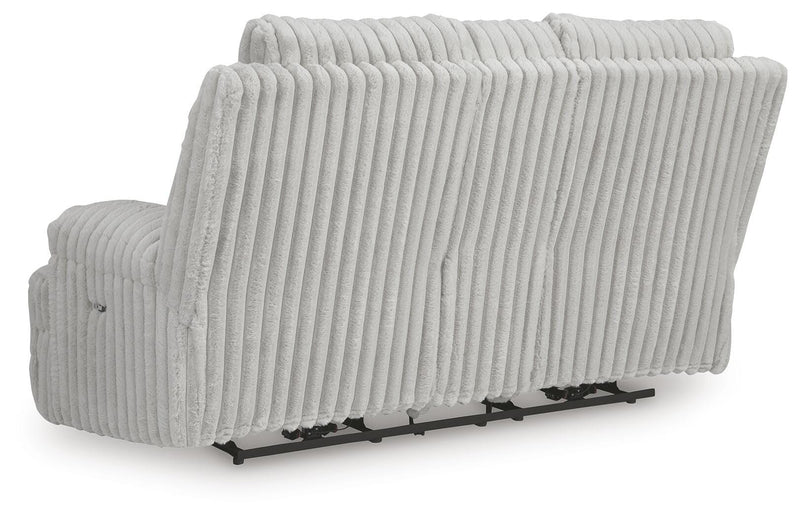 Sofá de dos plazas reclinable eléctrico Rhines Falls con consola