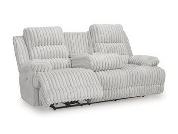 Sofá reclinable eléctrico Rhines Falls con mesa desplegable