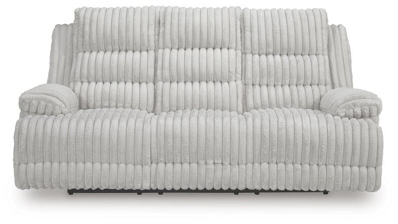 Sofá reclinable eléctrico Rhines Falls con mesa desplegable
