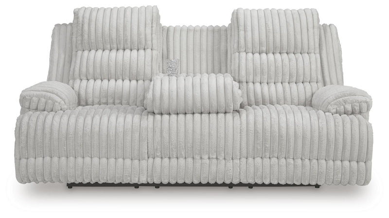 Sofá reclinable eléctrico Rhines Falls con mesa desplegable