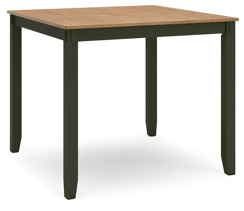 Mesa de comedor a la altura de la encimera Gesthaven y 4 taburetes de bar (Set de 5)