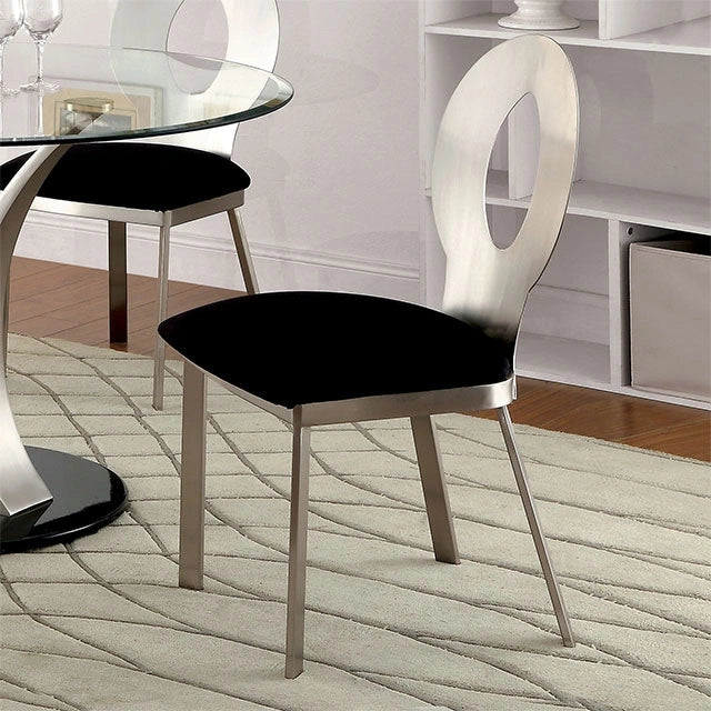 VALO Silla lateral plateada/negra (2/CTN)