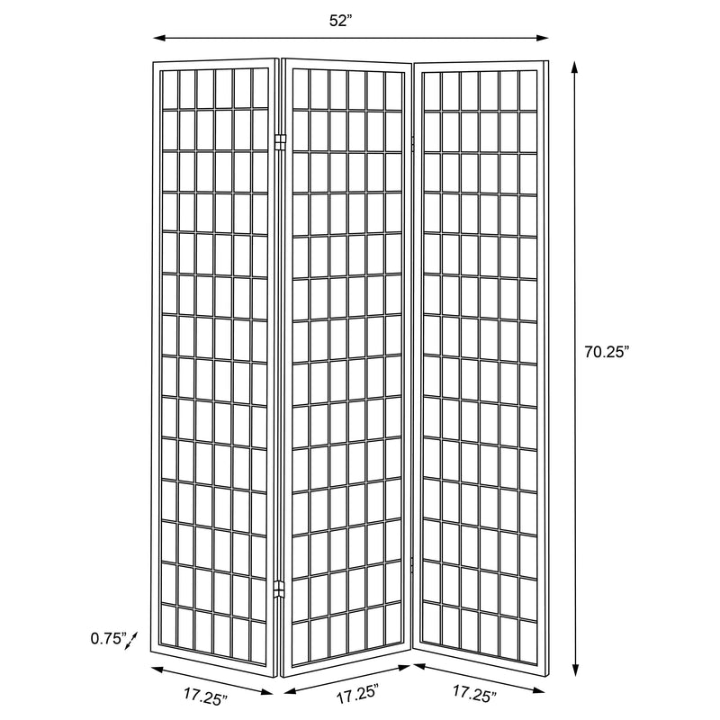 Divisor de ambientes Carrie de tres paneles