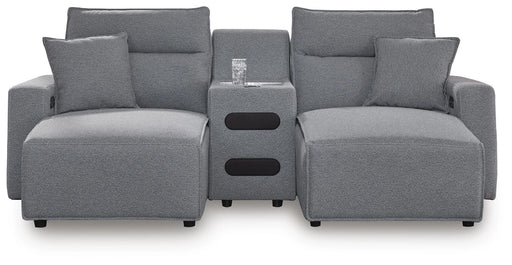 Seccional reclinable eléctrico Modmax con chaise longue