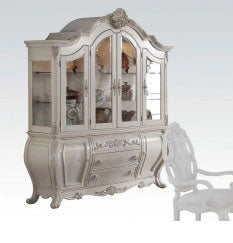 Alacena y aparador Acme Ragenardus en blanco antiguo 61284