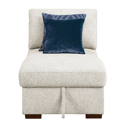 Isla Armless Convertible Storage Chaise With Click Motion Drop Down Bed