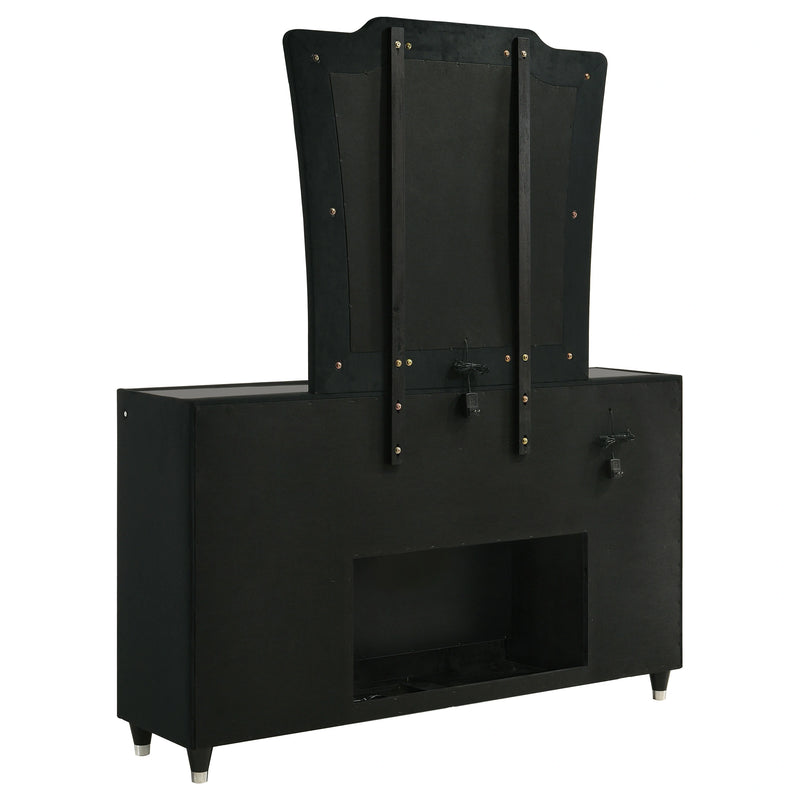 Lorient LED Flame Box Dresser with Mirror