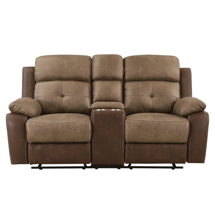 8599BR-2 - Sofá biplaza reclinable doble con consola central