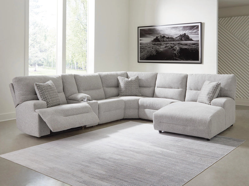 Seccional reclinable eléctrico Acklen Place con chaise
