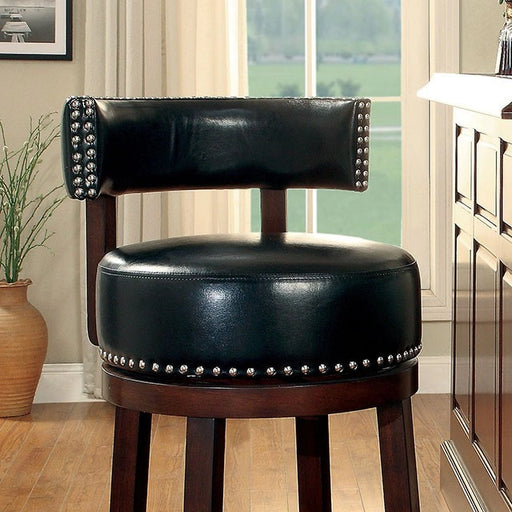SHIRLEY Dark Oak/Black 29" Bar Stool