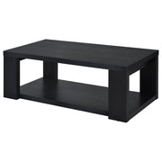 Pavone Open-Shelf Coffee and End Table Set - Black 3-Piece Set