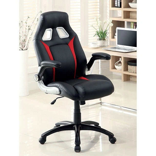 Silla de oficina Argon negra/plateada/roja