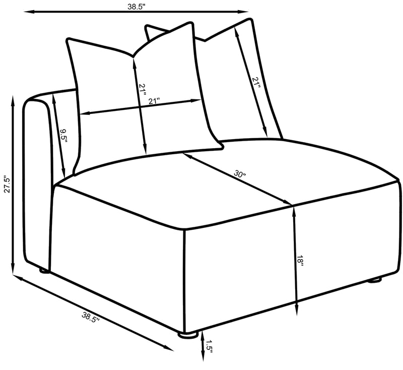 Sillón sin brazos Jennifer