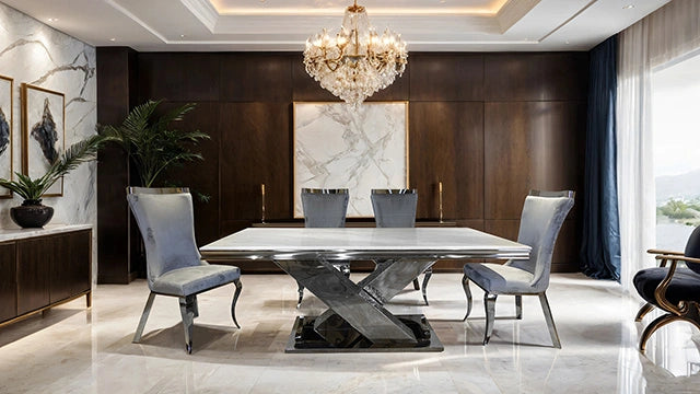 Juego de mesa de comedor de 7 piezas Palazzo
