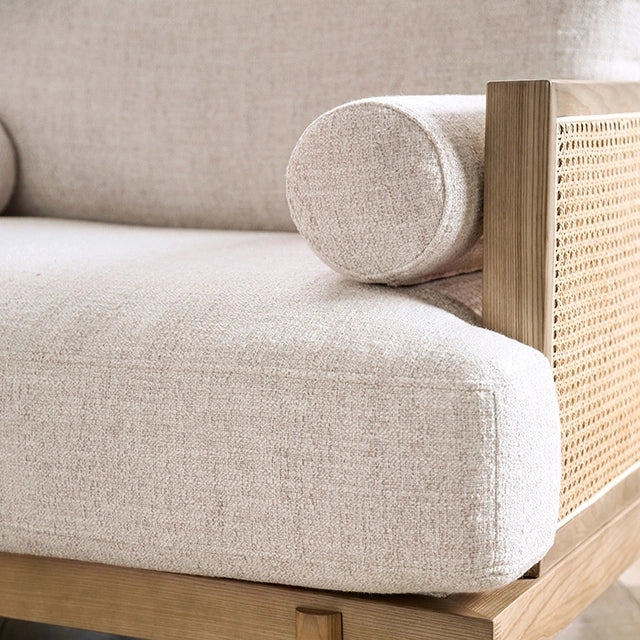Silla AALESUND, Beige/Roble Claro Natural y Marrón