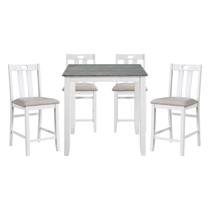 5744WH-36 - Juego de comedor de altura de mostrador de 5 piezas