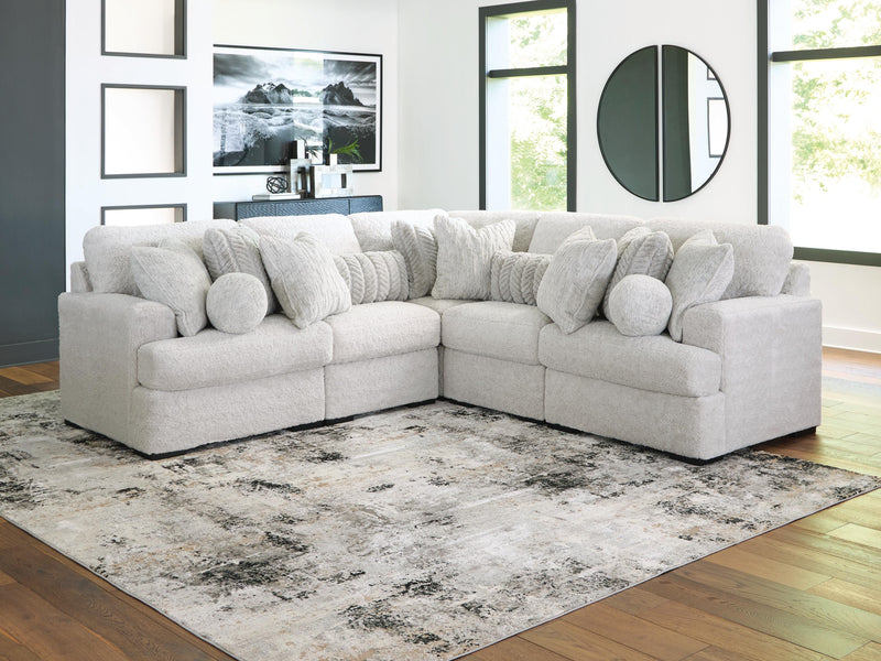 Seccional de felpa para abrazar