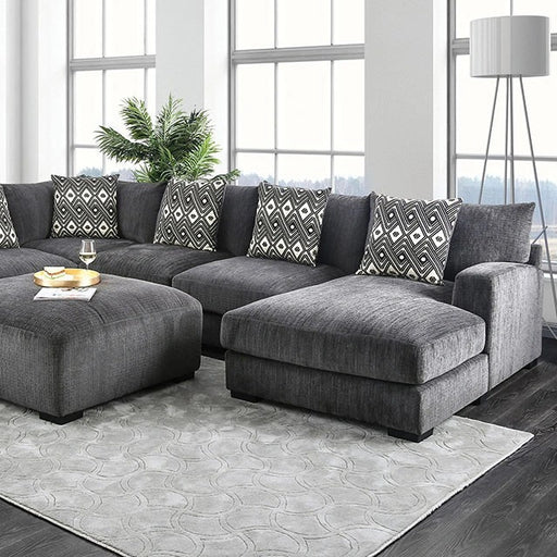 أريكة Kaylee U-Sectional مع كرسي استرخاء أيمن