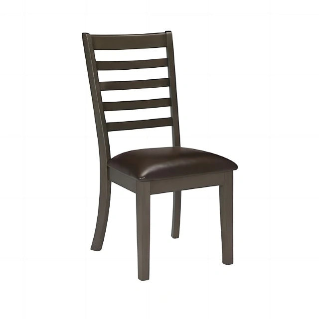 Juego de comedor Adia de 7 piezas, gris y marrón
