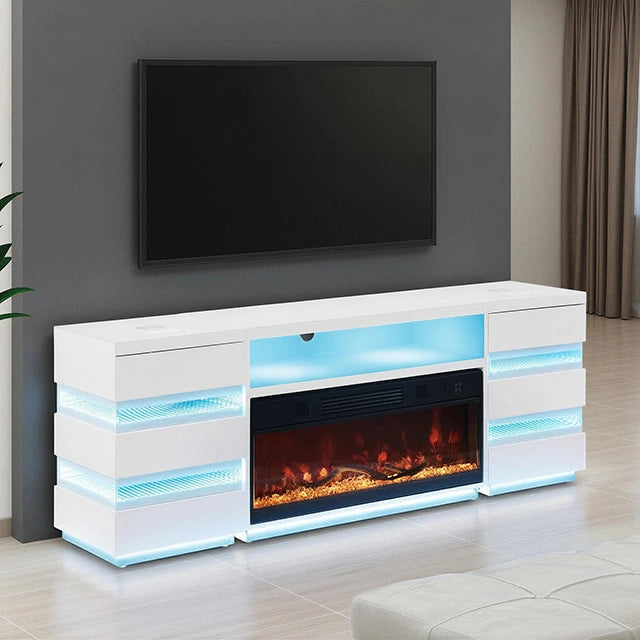 Terni TV Stand w/ Fireplace & 2 Side Tables