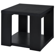 Pavone Open-Shelf Coffee and End Table Set - Black 2-Piece Set