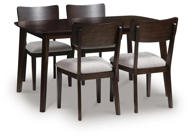 Mesa de comedor Mallenette y 4 sillas (Juego de 5)
