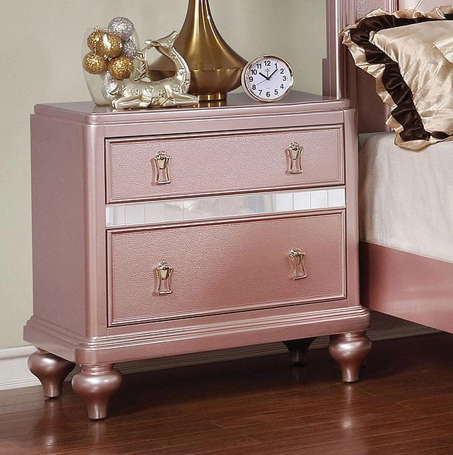 Mesita de Noche Ariston Oro Rosado