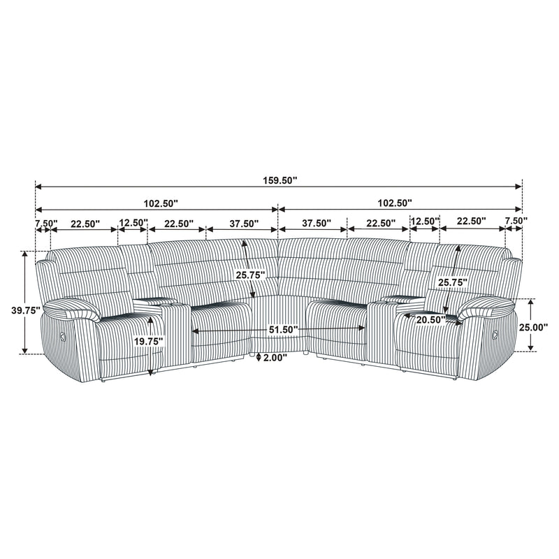 Sofá seccional reclinable Atkinson