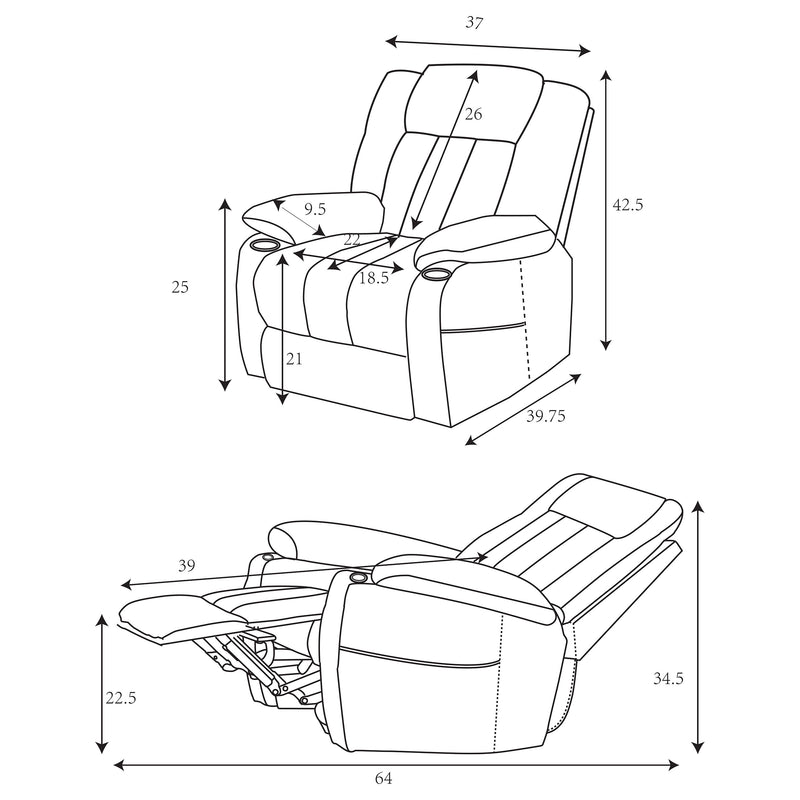 Sillón reclinable Houston Power Lift