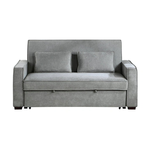 9238GY-3CL - أريكة استوديو قابلة للتحويل مع سرير سحب