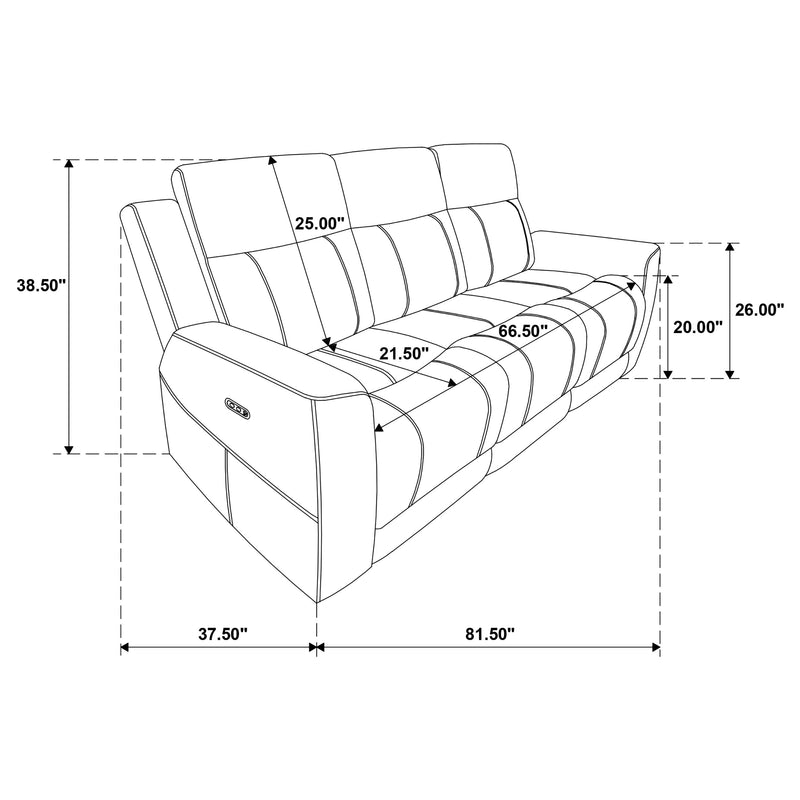 Juego de sofá reclinable eléctrico Kennett