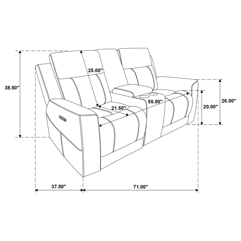 Juego de sofá reclinable eléctrico Kennett