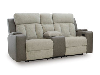 Sofá biplaza reclinable eléctrico WhipLash con consola