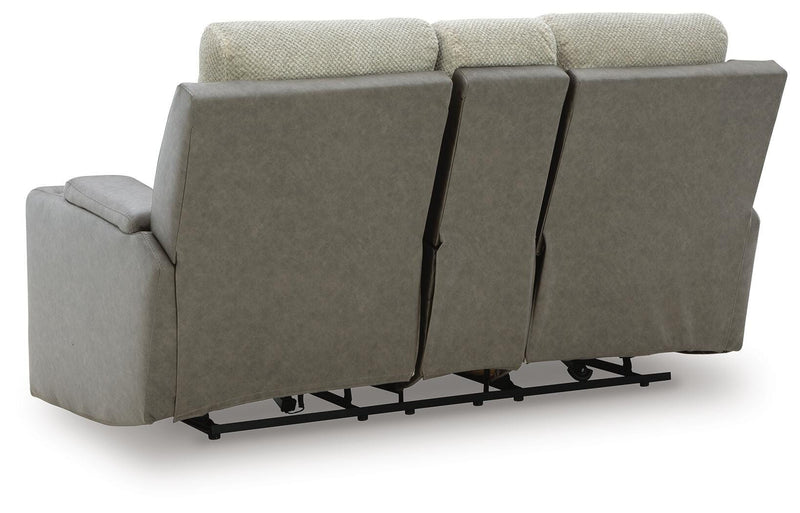 Sofá biplaza reclinable eléctrico WhipLash con consola
