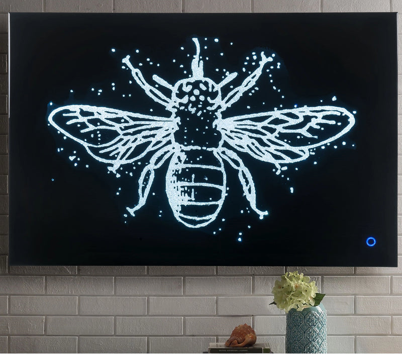 Cuadro de pared Vedris de cristal ahumado y cristal sintético (LED)